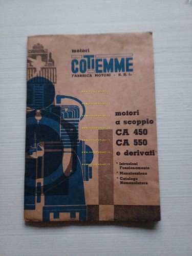 COTIEMME motori industriali CA 450 CA 550 manuale uso+catalogo ricambi …