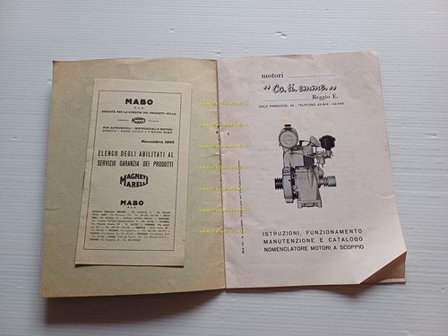 COTIEMME motori industriali Nilo Idro manuale uso+catalogo ricambi originale