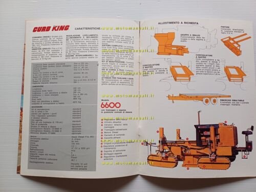 Curb-King 6600 cordolatrice anni 70 depliant italiano originale