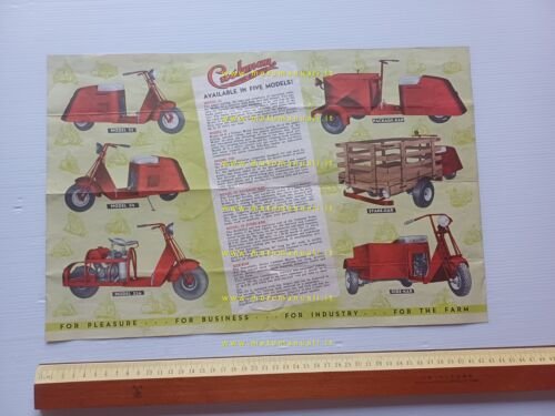 Cushman catalogo produzione scooter anni 40 depliant USA originale