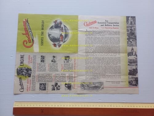 Cushman catalogo produzione scooter anni 40 depliant USA originale