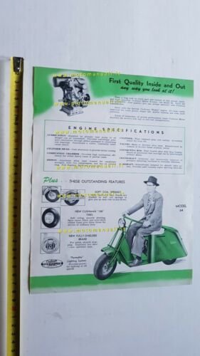 Cushman model 64 scooter depliant USA originale brochure