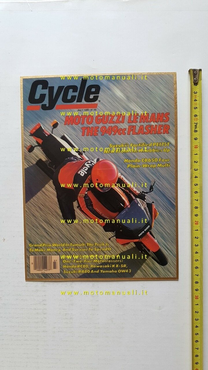 Cycle 1980 Moto Guzzi Le Mans locandina da banco in …