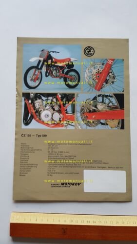 CZ 125 cross 1995 depliant originale TEDESCO