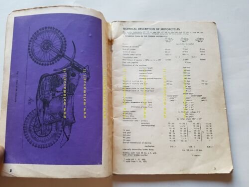 CZ 400 - 250 - 125 CROSS 1973 manuale officina …