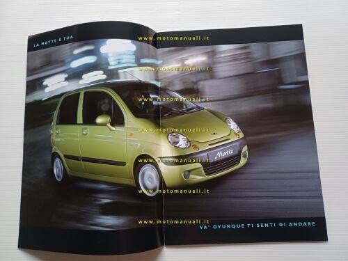 Daewoo Matiz modelli 2001-2002 depliant italiano originale