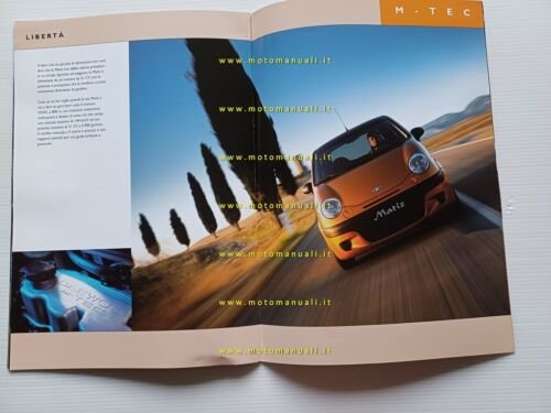 Daewoo Matiz modelli 2001-2002 depliant italiano originale