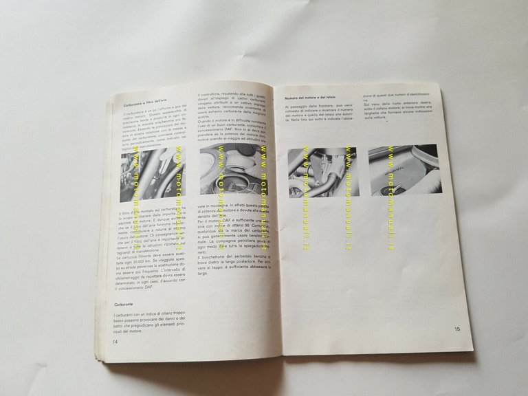 DAF 44 1969 manuale uso manutenzione libretto originale ITALIANO