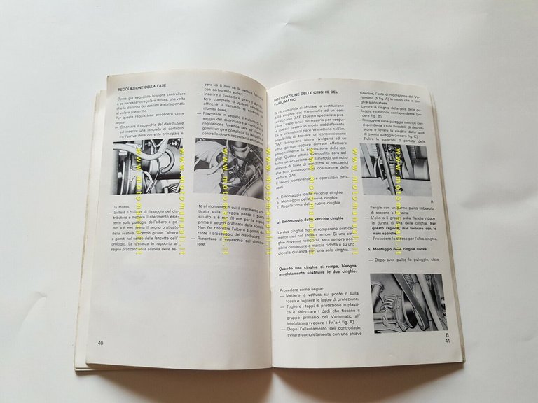 DAF 44 1969 manuale uso manutenzione libretto originale ITALIANO