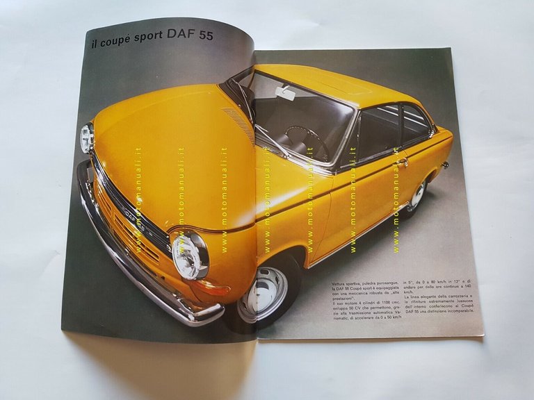DAF 55 Coupè 1970 depliant italiano originale