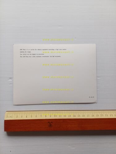 DAF Pony 4x4 militare prototipo foto originale da cartella stampa …