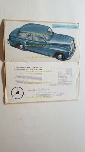 Daimler Conquest 1953 depliant originale auto ENGLISH brochure