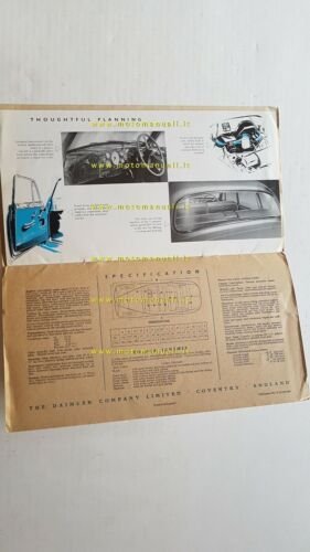 Daimler Conquest 1953 depliant originale auto ENGLISH brochure