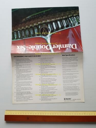 Daimler Double-Six 1972 depliant originale inglese