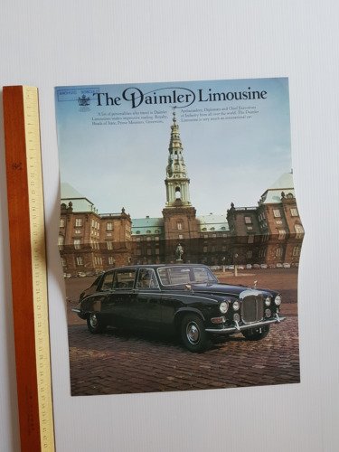 Daimler Limousine DS 420 1973 depliant originale inglese