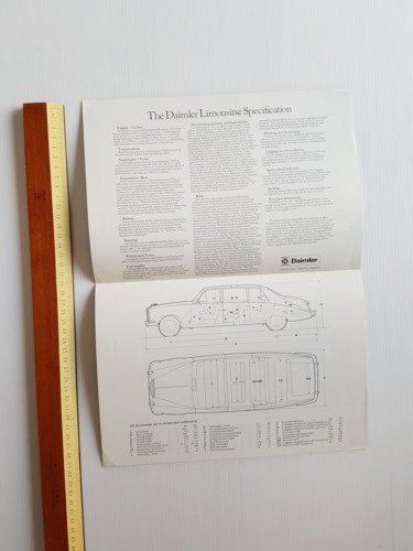 Daimler Limousine DS 420 1973 depliant originale inglese
