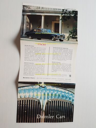 Daimler modelli Double-Six - Sovereign 1972 depliant originale inglese