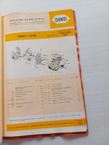 Dansi catalogo ricambi Volani Magnete Alternatori motori Franco Morini Minarelli