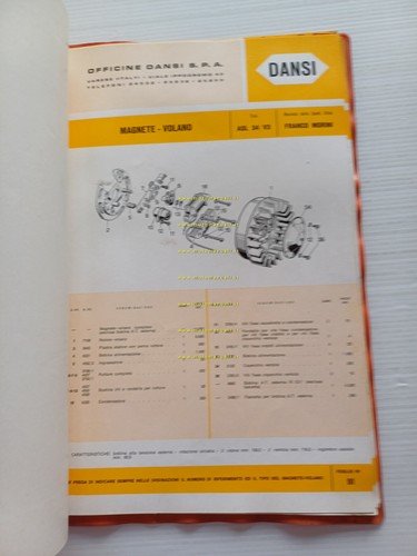 Dansi catalogo ricambi Volani Magnete Alternatori motori Franco Morini Minarelli