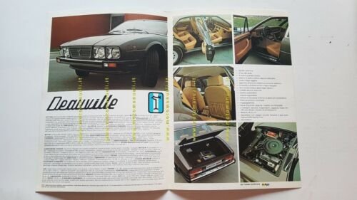 De Tomaso Deauville anni 70 depliant auto originale brochure