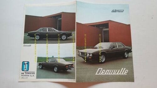 De Tomaso Deauville anni 70 depliant auto originale brochure