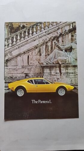 De Tomaso Pantera L 1973 depliant originale USA inglese brochure