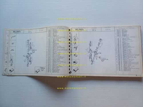 Dell'Orto Carburatori Moto catalogo ricambi n.2 1978 originale
