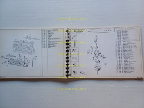Dell'Orto Carburatori Moto catalogo ricambi n.2 1978 originale
