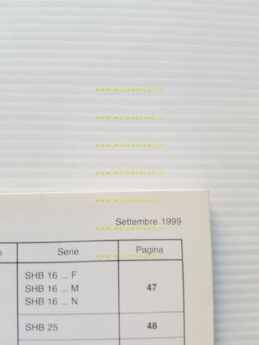 DELL'ORTO Catalogo 13 1999 catalogo ricambi tutti Carburatori moto originale