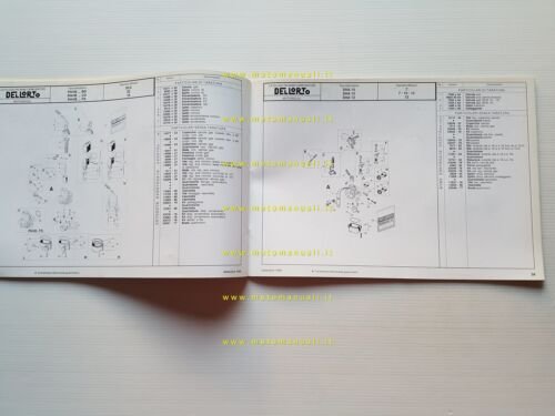 DELL'ORTO Catalogo 13 1999 catalogo ricambi tutti Carburatori moto originale