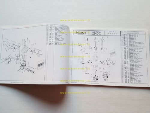 DELL'ORTO Catalogo 14 2001 catalogo ricambi tutti Carburatori moto originale