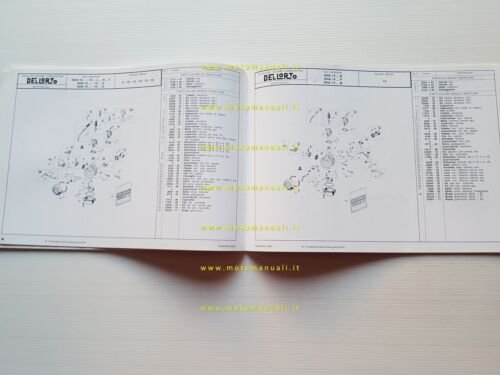 DELL'ORTO Catalogo 14 2001 catalogo ricambi tutti Carburatori moto originale