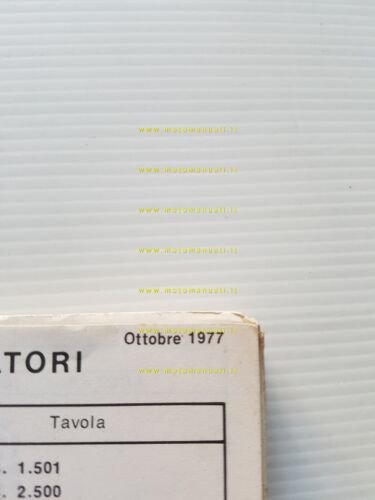 DELL'ORTO Catalogo 2 1977 catalogo ricambi tutti Carburatori moto originale