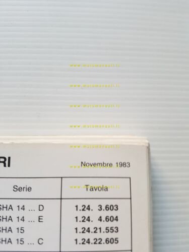 DELL'ORTO Catalogo 4 1983 catalogo ricambi tutti Carburatori moto originale