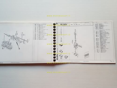 DELL'ORTO Catalogo 5 1985 catalogo ricambi tutti Carburatori moto originale