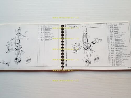 DELL'ORTO Catalogo 5 1985 catalogo ricambi tutti Carburatori moto originale