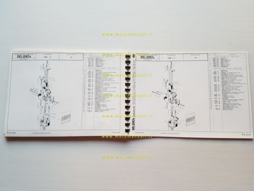 DELL'ORTO Catalogo 5 1985 catalogo ricambi tutti Carburatori moto originale