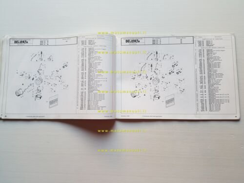 DELL'ORTO Catalogo 8 1990-91 catalogo ricambi tutti Carburatori moto originale
