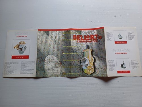 Dell'Orto gamma produzione carburatori moto depliant originale