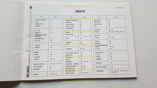 Dell'Orto Manuale 17 Officina Taratura Carburatori moto fino 1987