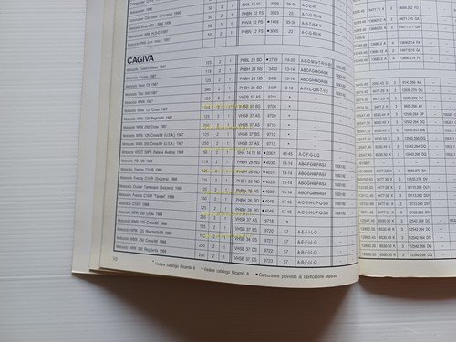 Dell'Orto manuale 22 officina 1997-98 regolazioni carburatori moto originale