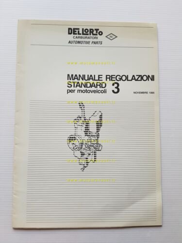 Dell'Orto Manuale 3 Regolazioni Standard Taratura Carburatori moto 1995 Officina