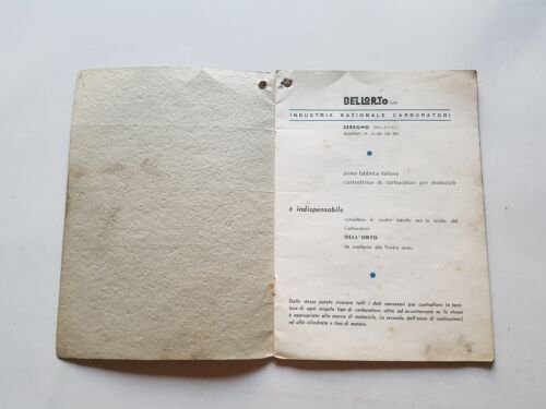 Dell'Orto Manuale Officina Taratura Carburatori moto micromotori 1933-53