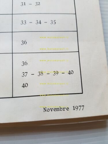 Dell'Orto Manuale Tecnico 13 1977-78 manuale officina originale workshop manual