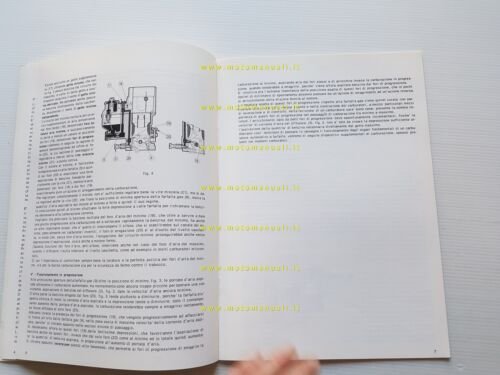 Dell'Orto manuale tecnico officina taratura Carburatori auto 1970 originale