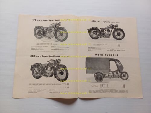 Della Ferrera 500 T -350 SS- 175 -motofurgone depliant anteguerra …