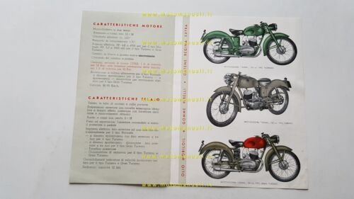 DEMM 125 Normale Turismo Gran Turismo 1954 depliant ITALIANO originale