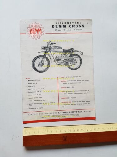 Demm 49 cross ciclomotore 1970 depliant italiano originale