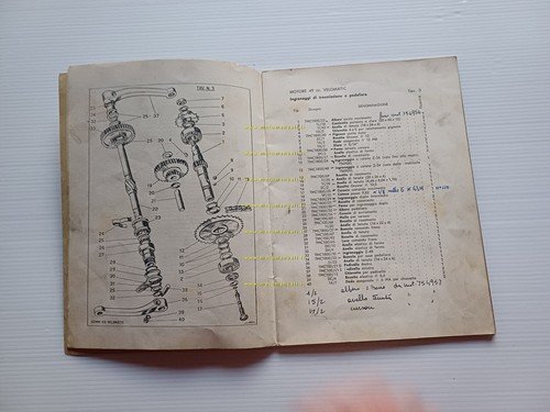 DEMM 49 VeloDick VeloMatic 1960 catalogo ricambi originale parts catalogue
