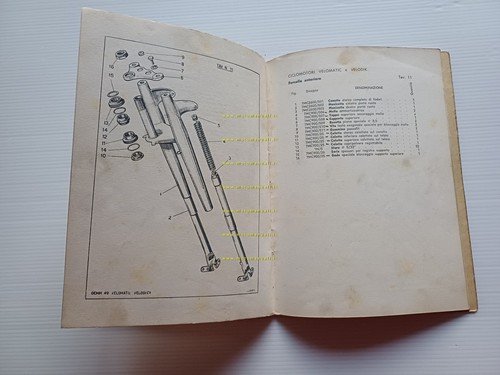 DEMM 49 VeloDick VeloMatic 1960 catalogo ricambi originale parts catalogue